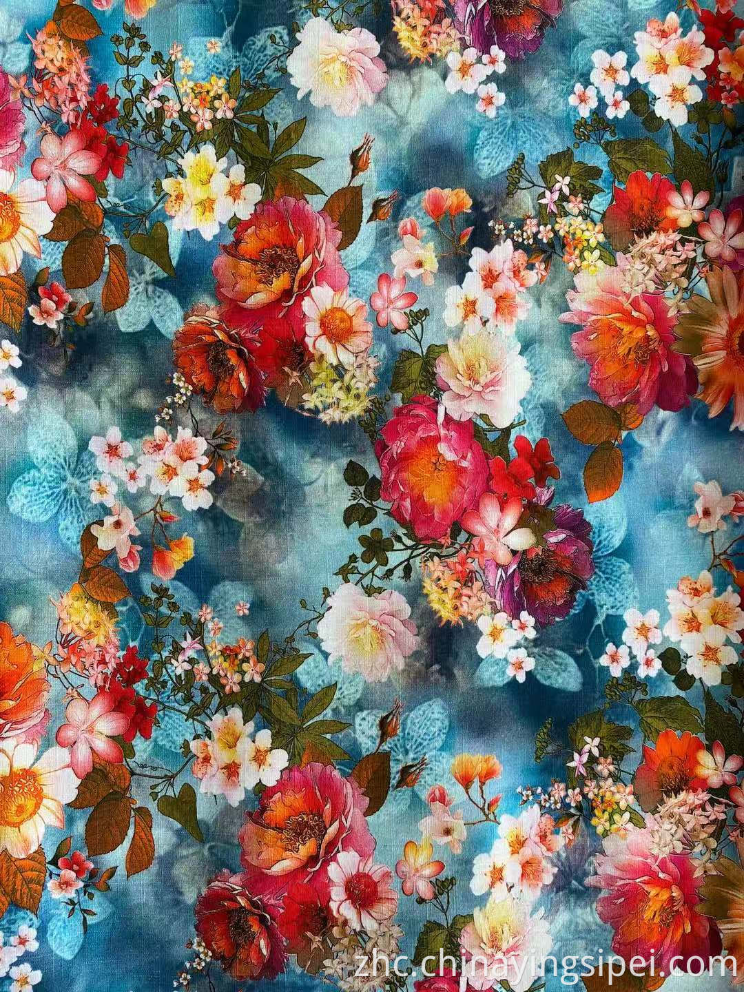 新面料Shaoxing Textile Stock 100％人造丝/粘胶编织面料人造丝poplin Digital Printing For衬衫连衣裙